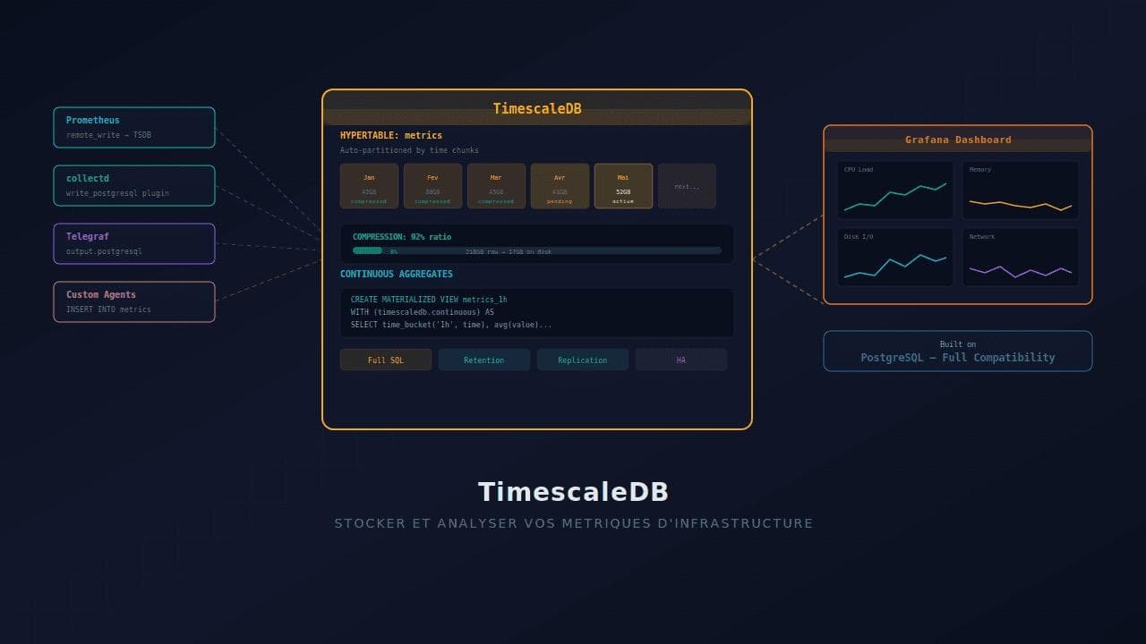 TimescaleDB : stocker et analyser vos métriques d'infrastructure
